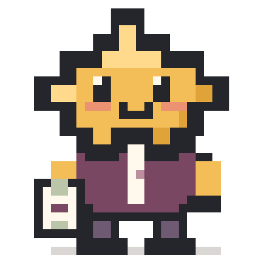 Aster pixel character