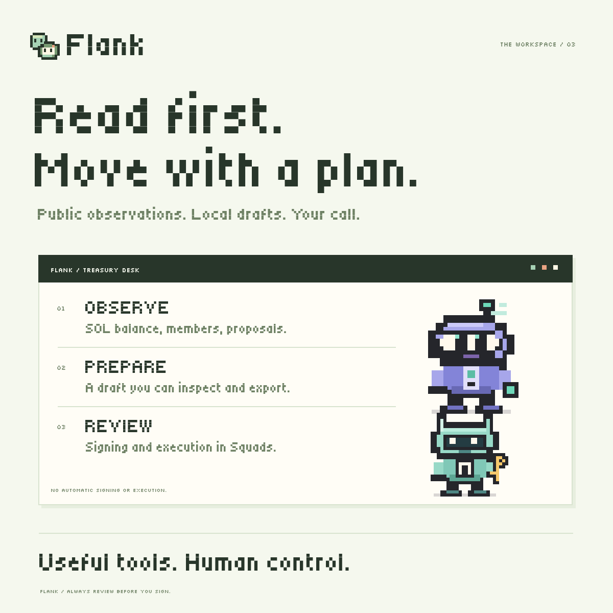 Flank's shared treasury workspace square artwork